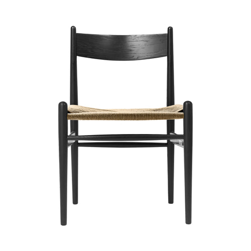 CH36 Dining Chair: Natural + Black Oak