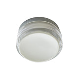 Copia Flush Mount: Simply Clear Glass Finish + Natural Anodized