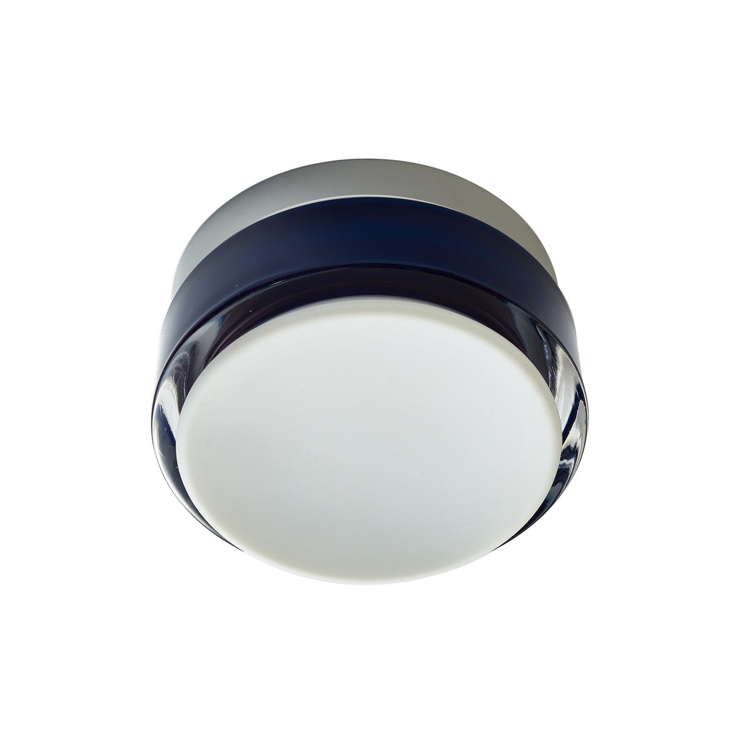 Copia Flush Mount: Midnight Glass Finish + Natural Anodized