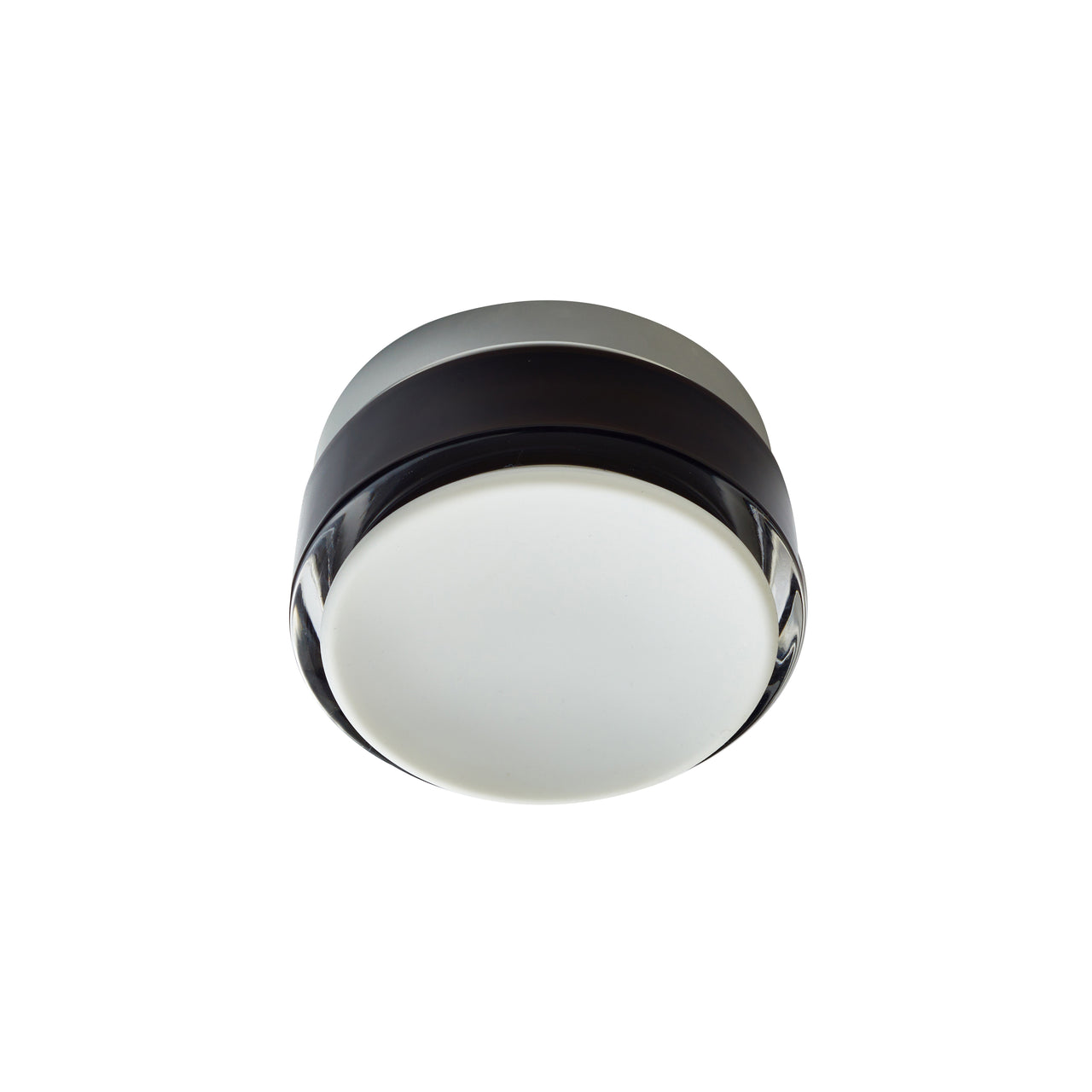 Copia Flush Mount: Warm Grey + Natural Anodized