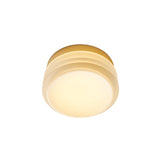 Copia Flush Mount: Frosted + Natural Anodized