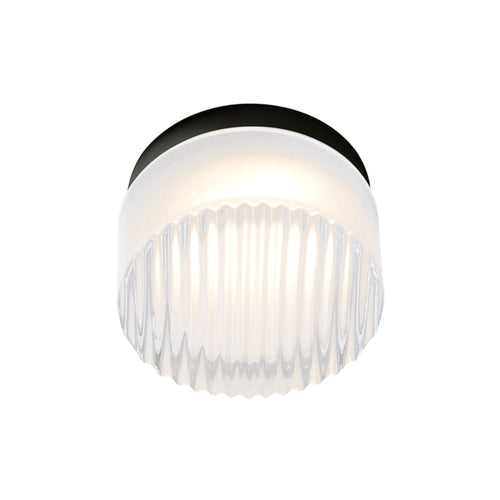 Crisp IP65 Flush Mount: Frosted Interior + Black Anodized