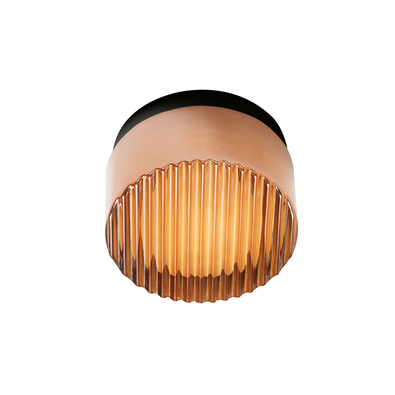 Crisp Flush Mount: Chrome Exterior + Black Anodized