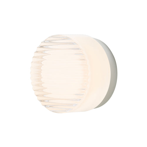 Crisp IP65 Sconce: White Interior + Natural Anodized