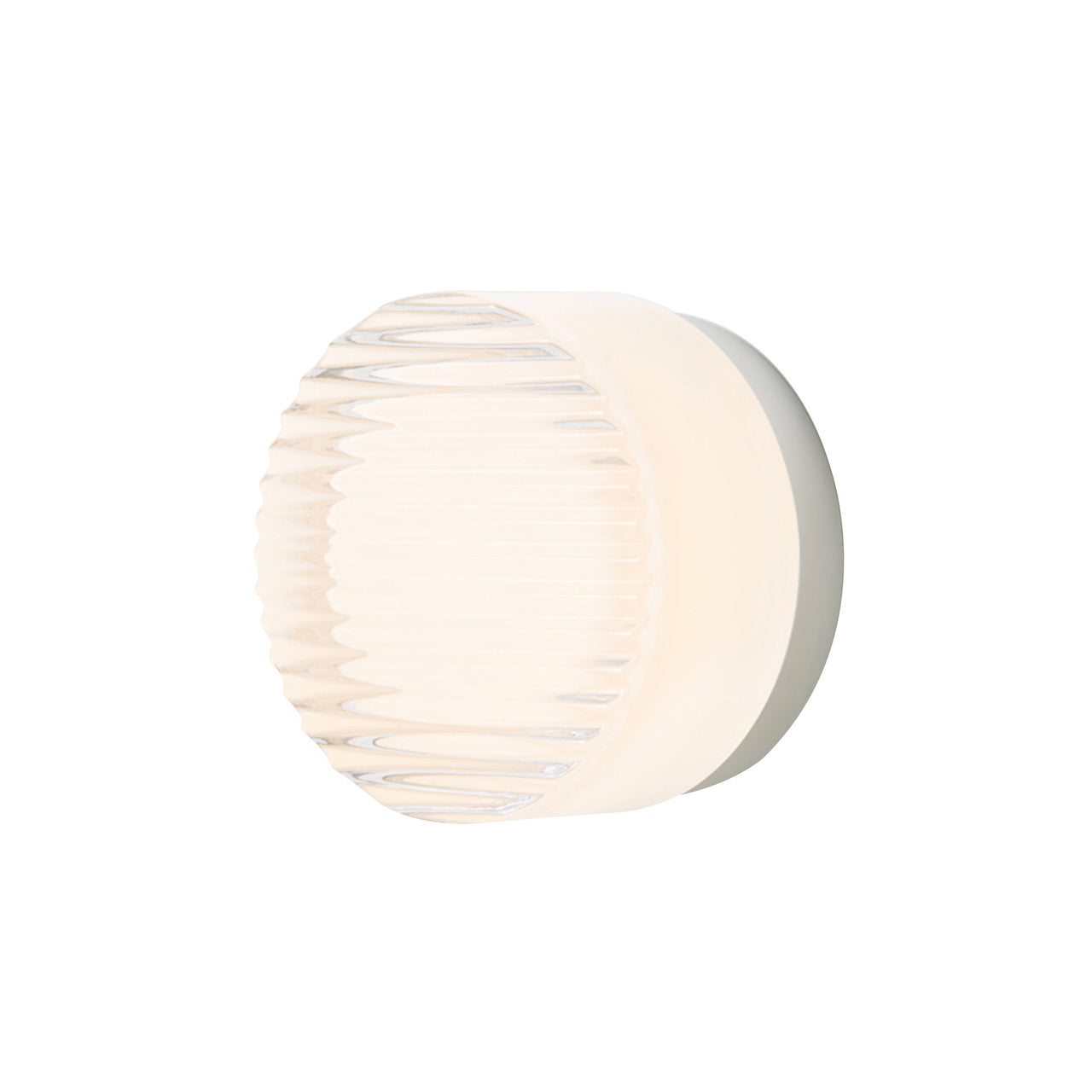 Crisp IP65 Sconce: White Interior + Natural Anodized
