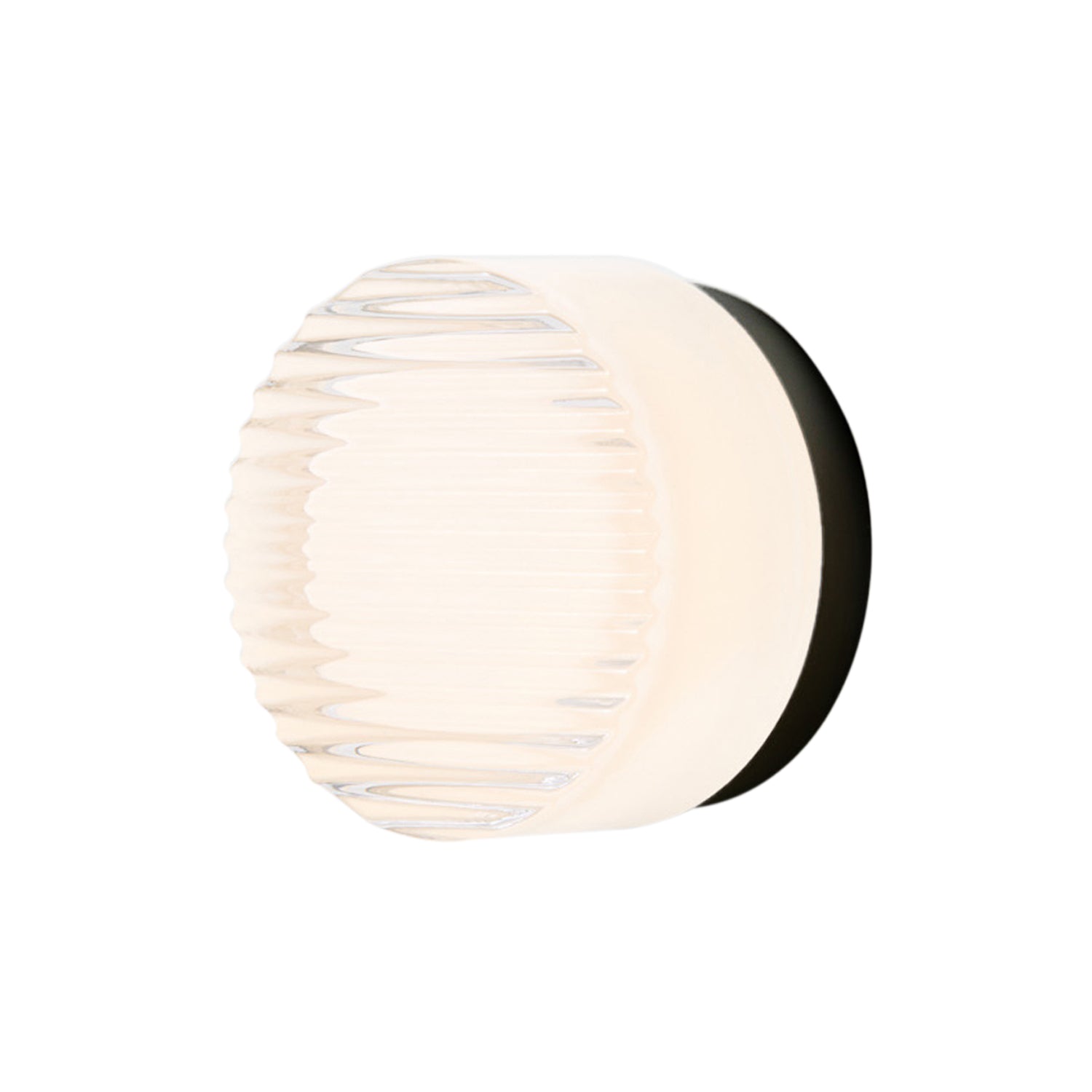 Crisp IP65 Sconce: White Interior + Black Anodized