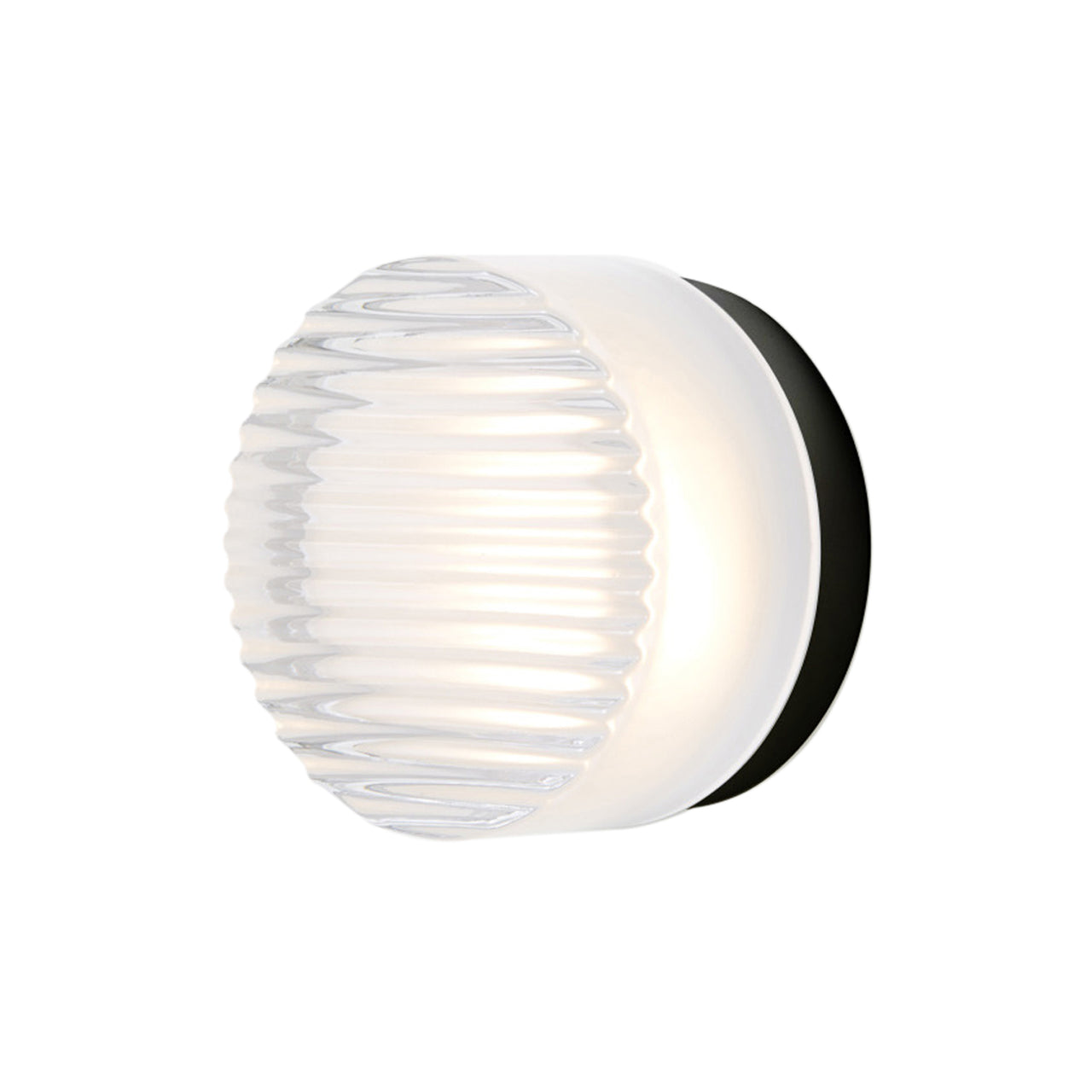 Crisp Sconce: Frosted Interior + Black Anodized