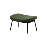 Ella Ottoman: Tubular + Black + Boucle Moss