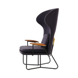 Chillax Highback Lounge Chair: Natural Oak