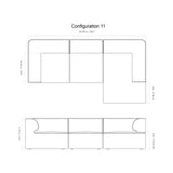 Eave Modular 3 Seater Sofa: Large