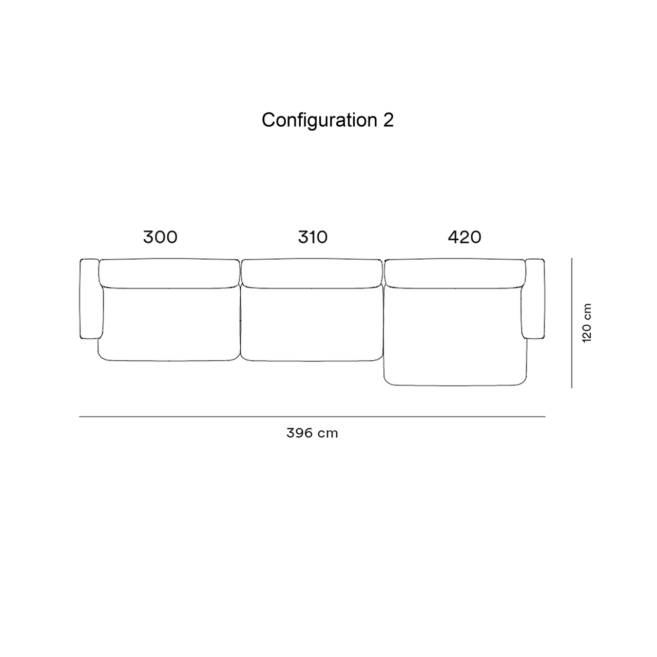 Rope Modular Sofa: 3 Seater