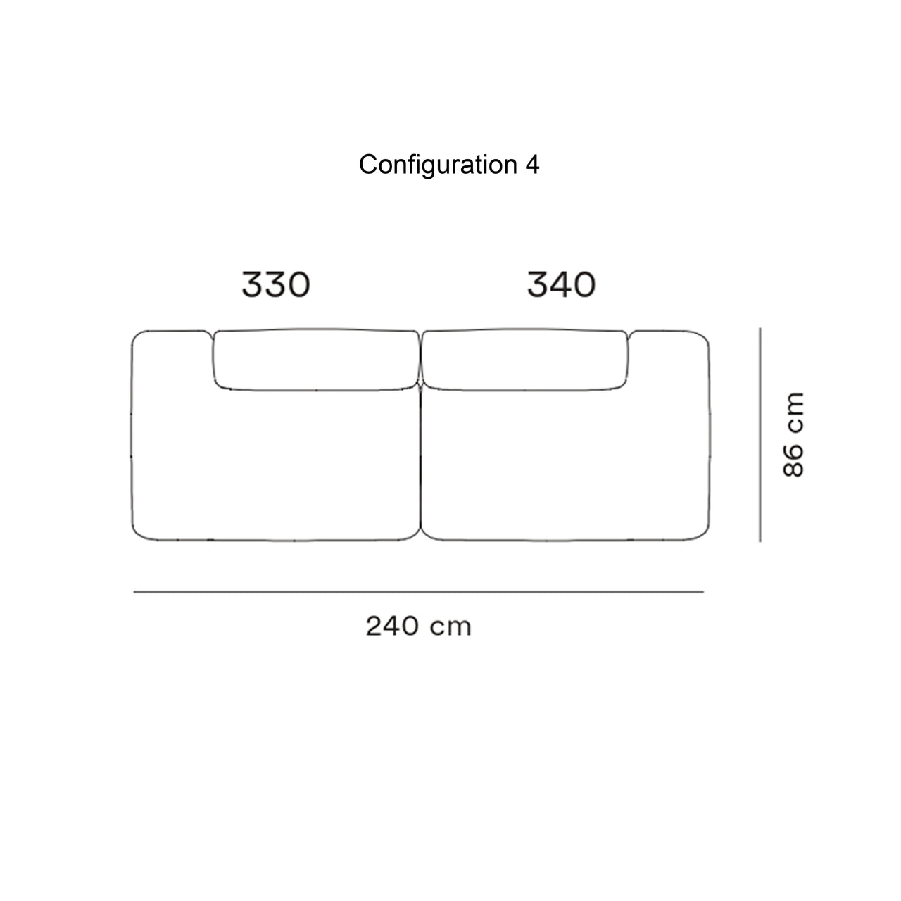 Rope Modular Sofa: 2 Seater