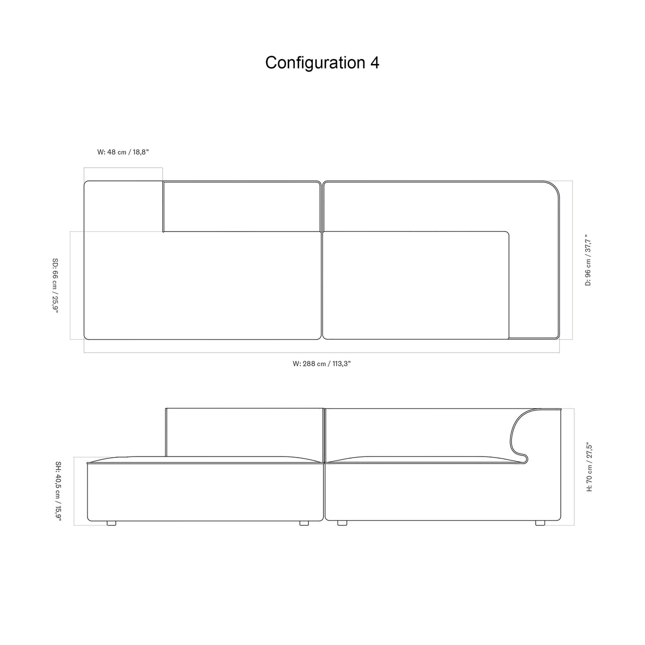 Eave 2 Seater Sofa: Large