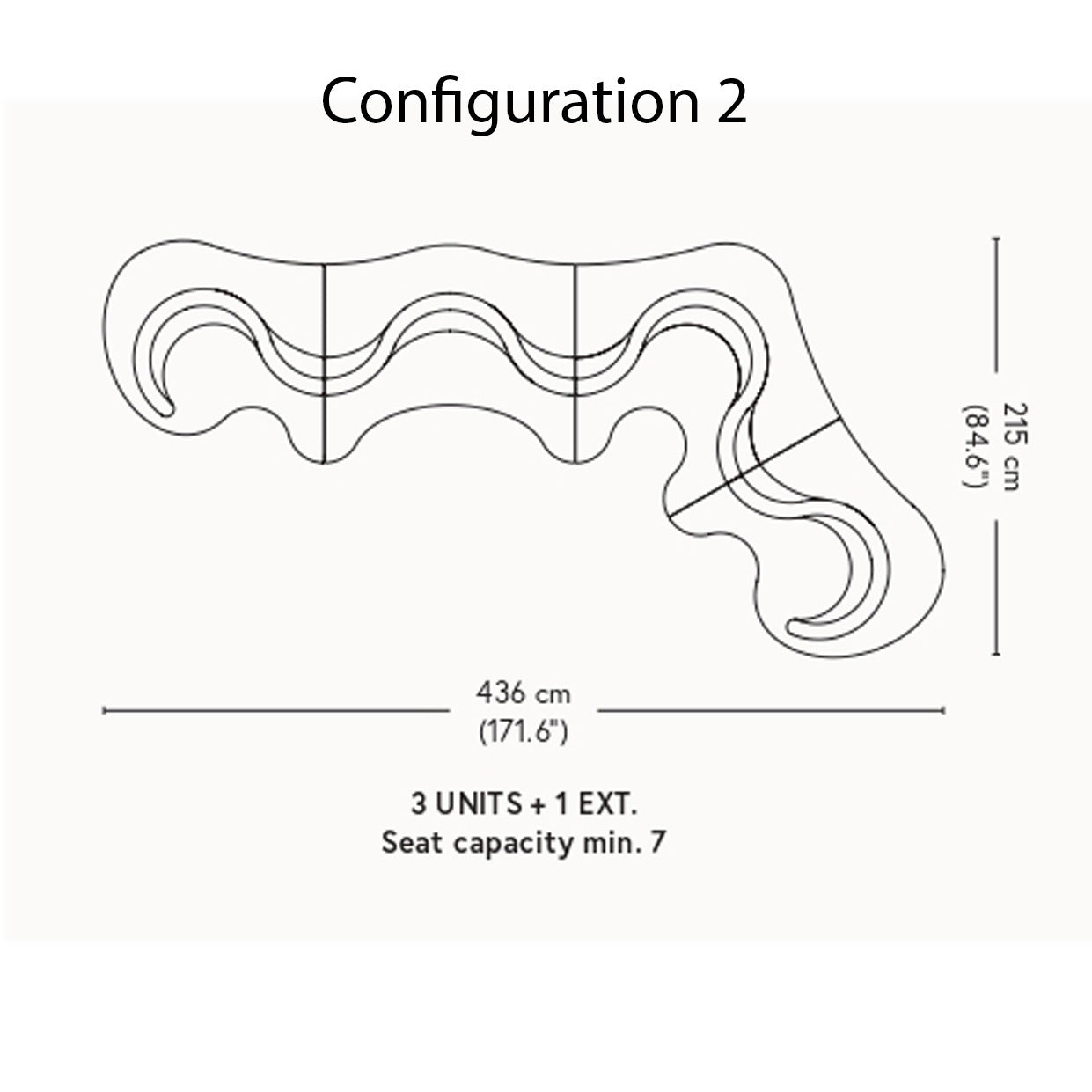 Cloverleaf Sofa with Extension