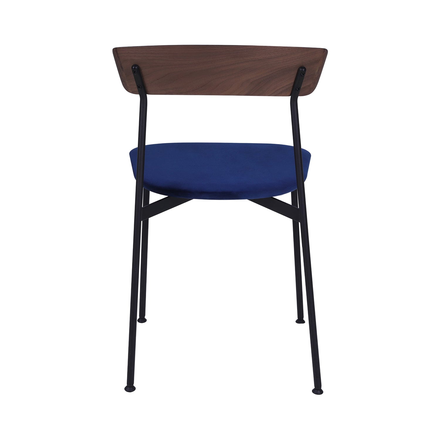 Crawford Dining Chair: Upholstered + Dark Brown Oak