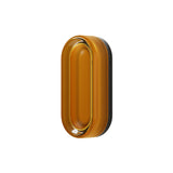 Dimple Dash Lamp: Amber Glass + Black Anodized Powder-Coated