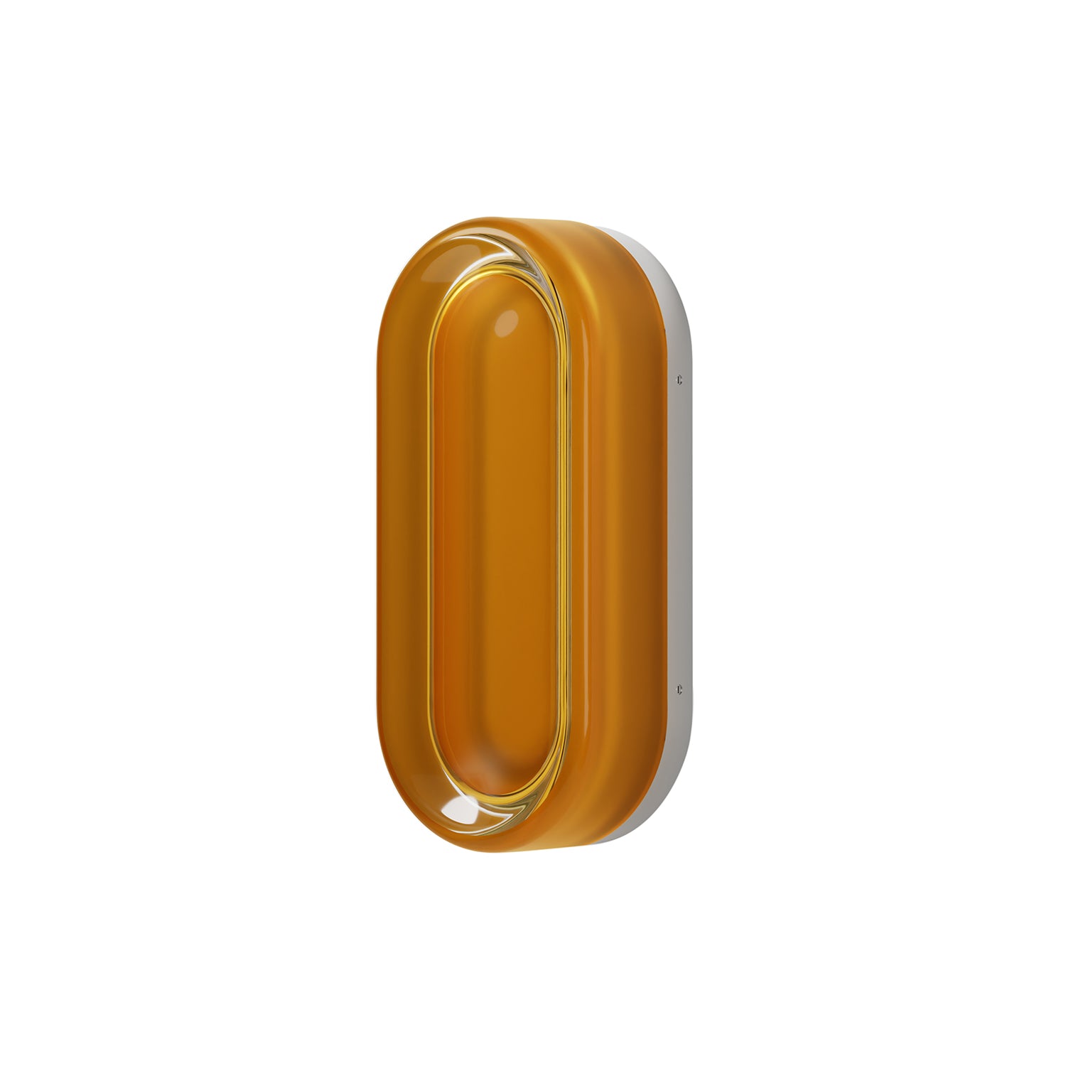 Dimple Dash Lamp: Amber Glass + Aluminum Natural