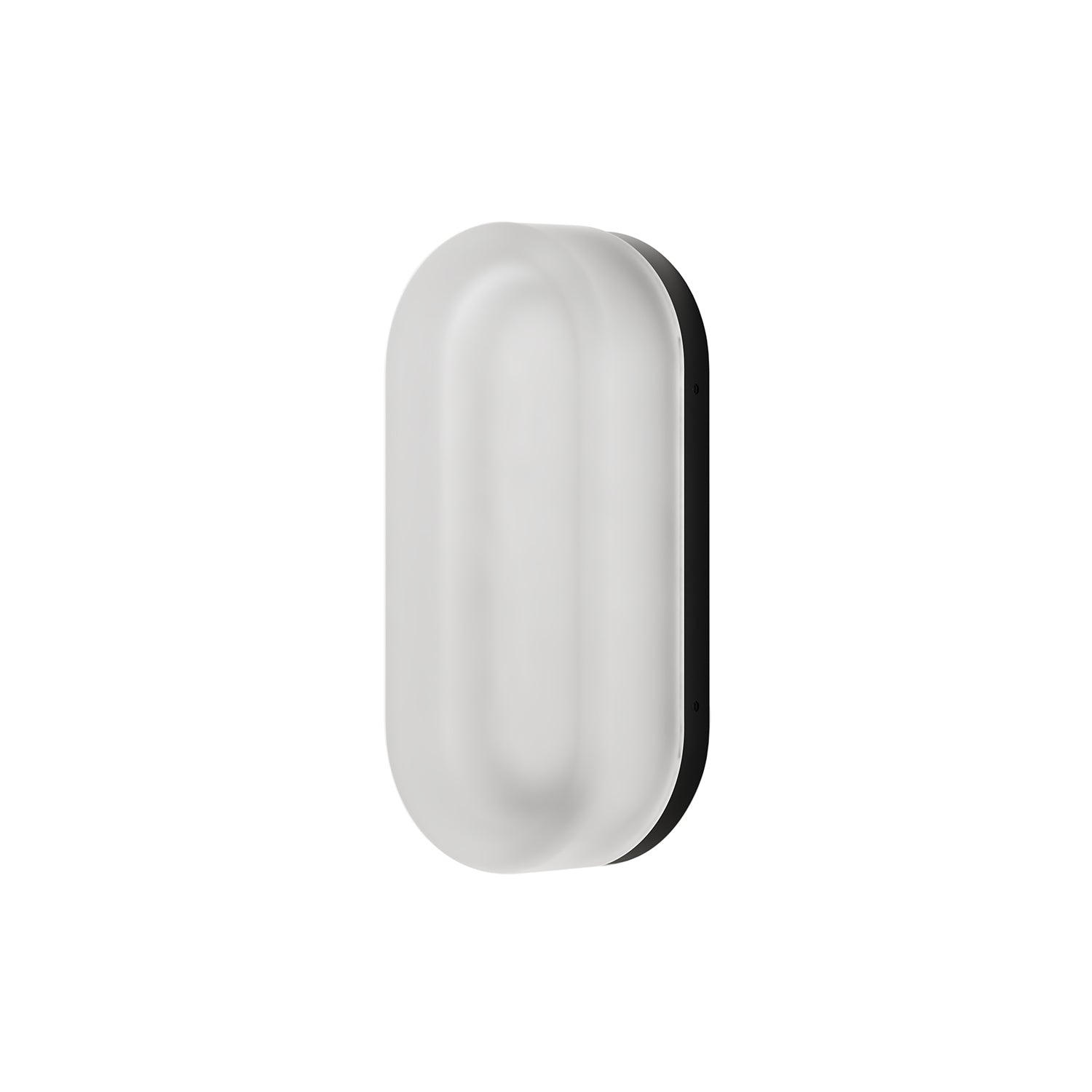 Dimple Dash Lamp: Frosted Glass + Black Anodized Powder-Coated