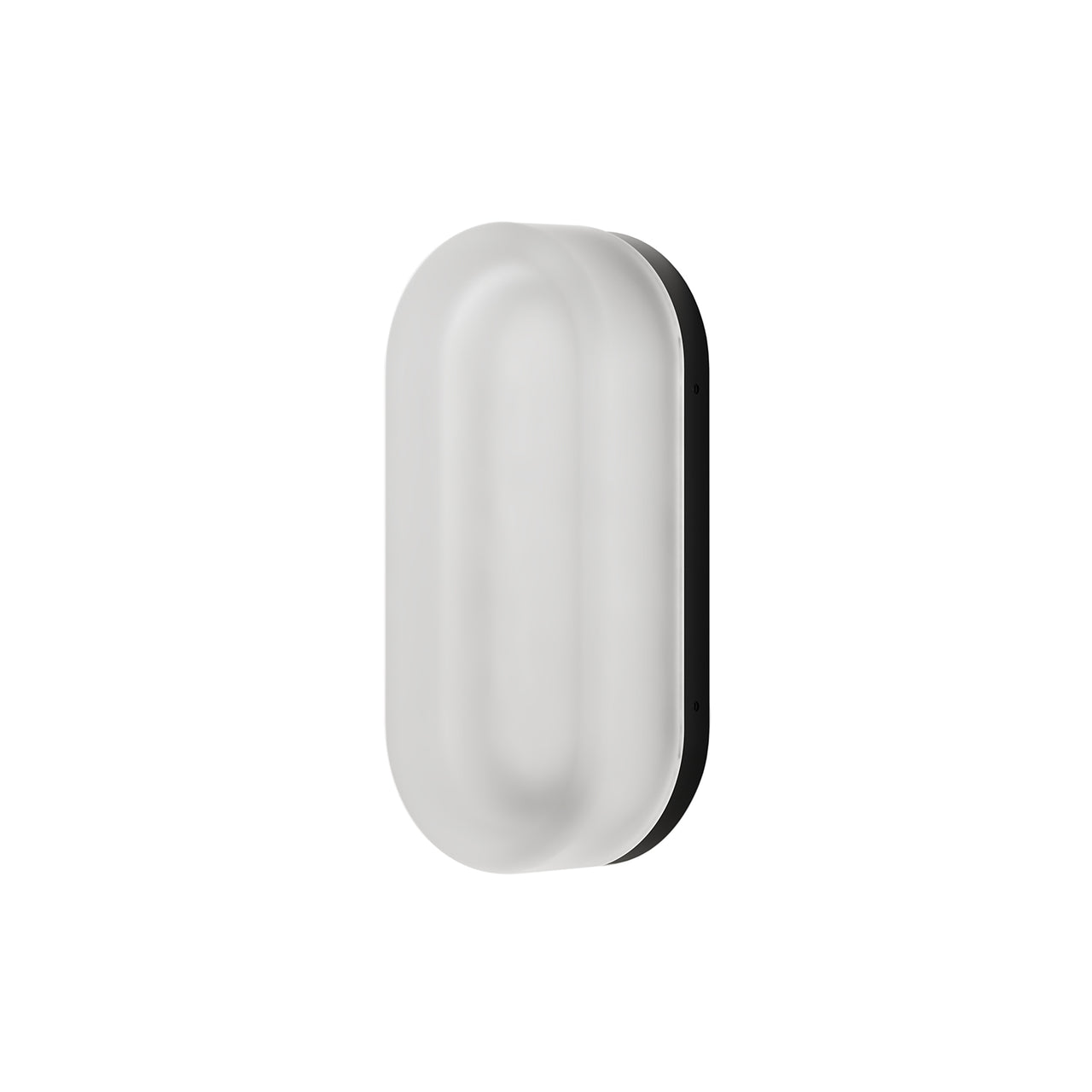 Dimple Dash Lamp: Frosted Glass + Black Anodized Powder-Coated