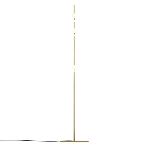 Dot Line Floor Lamp: Brass + Black