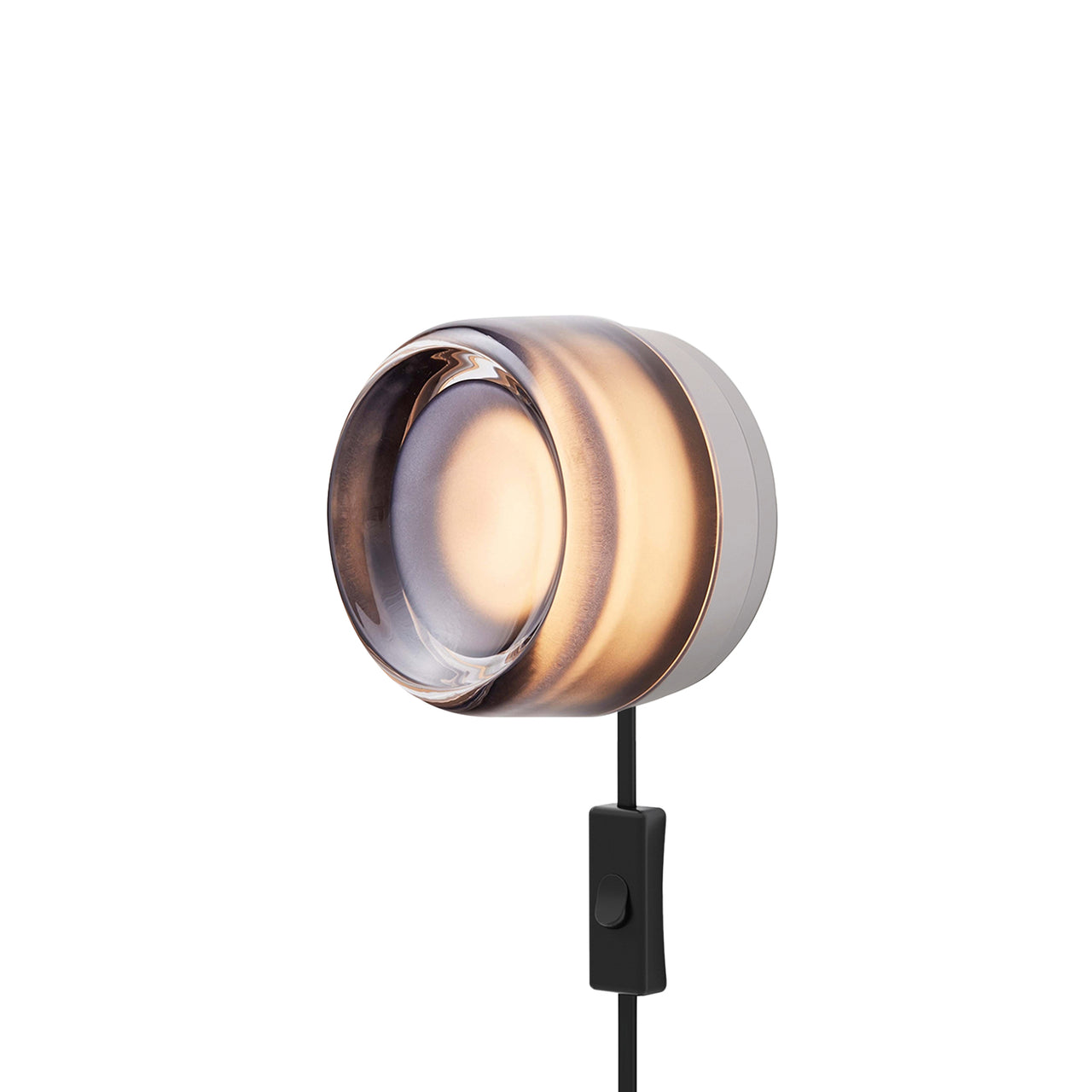 Dimple Corded: Smoked Glass + Natural Anodized