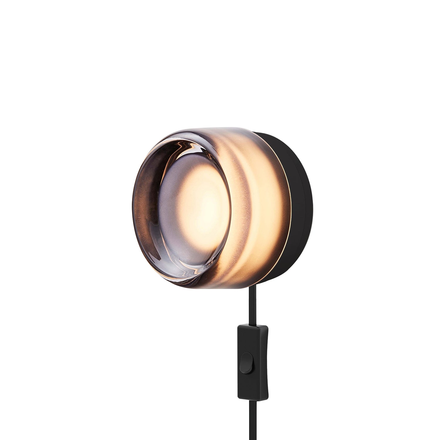 Dimple Corded: Smoked Glass + Black Anodized