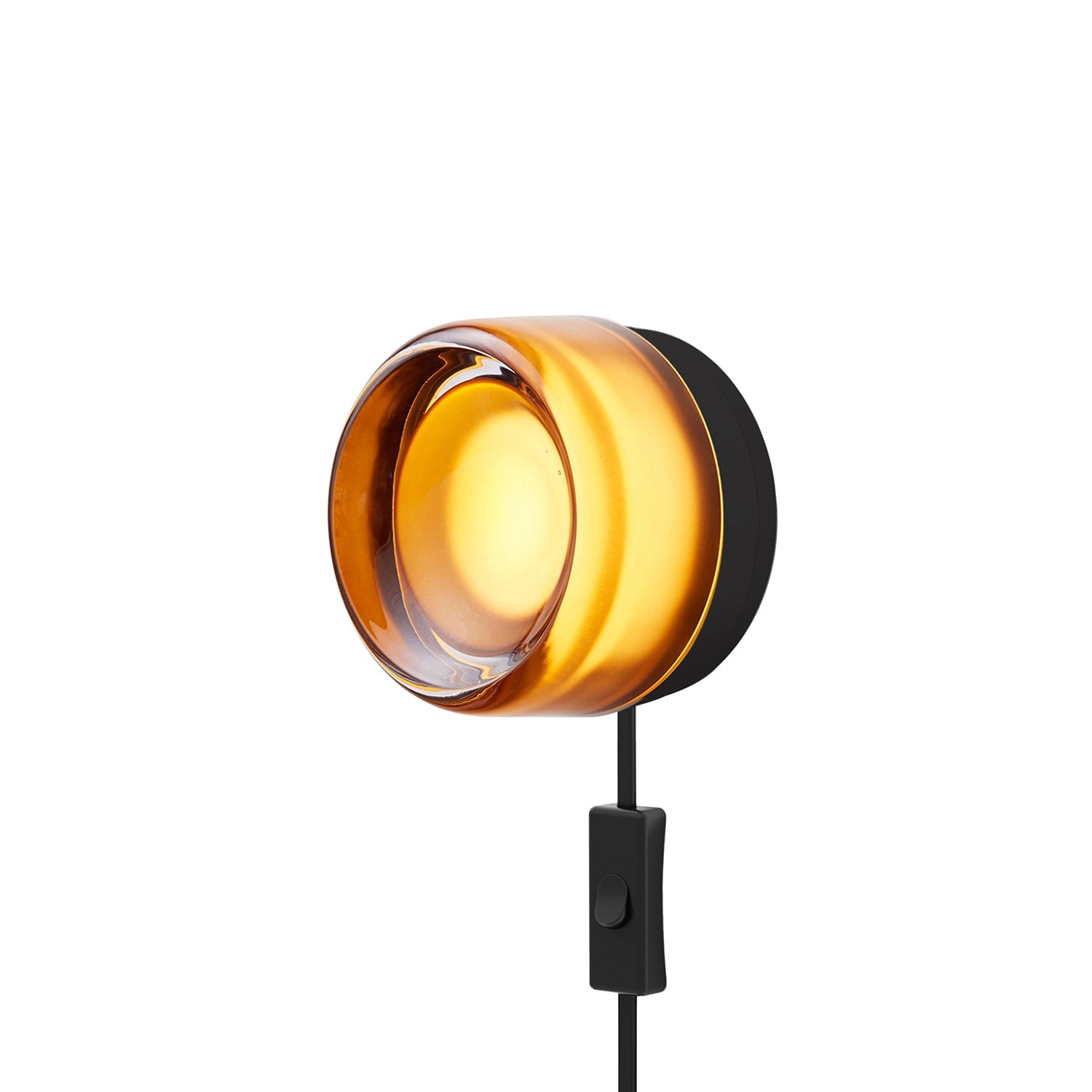 Dimple Corded: Amber Glass + Black Anodized
