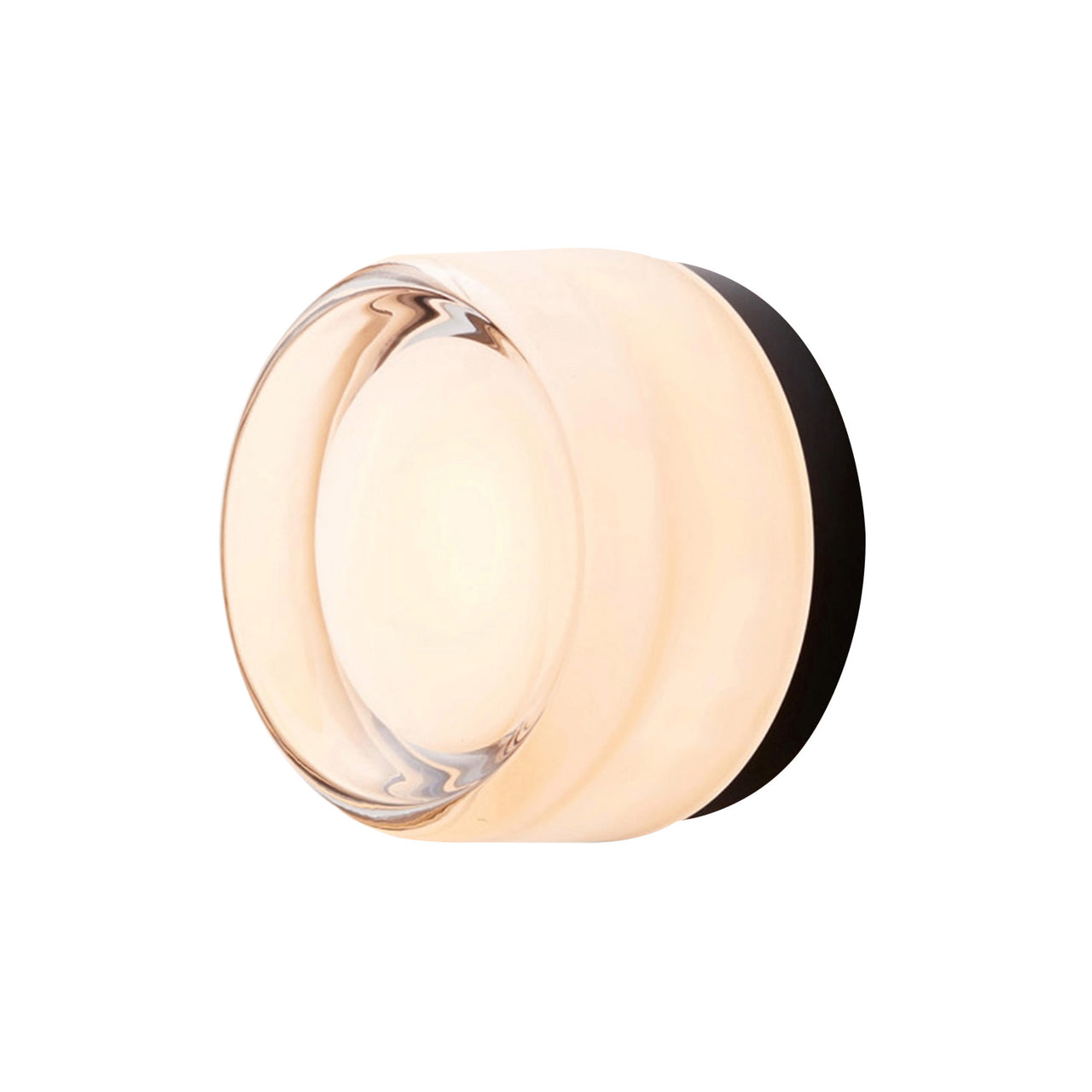 Dimple IP65 Sconce: White Interior + Black Anodized