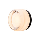 Dimple IP65 Sconce: White Interior + Black Anodized