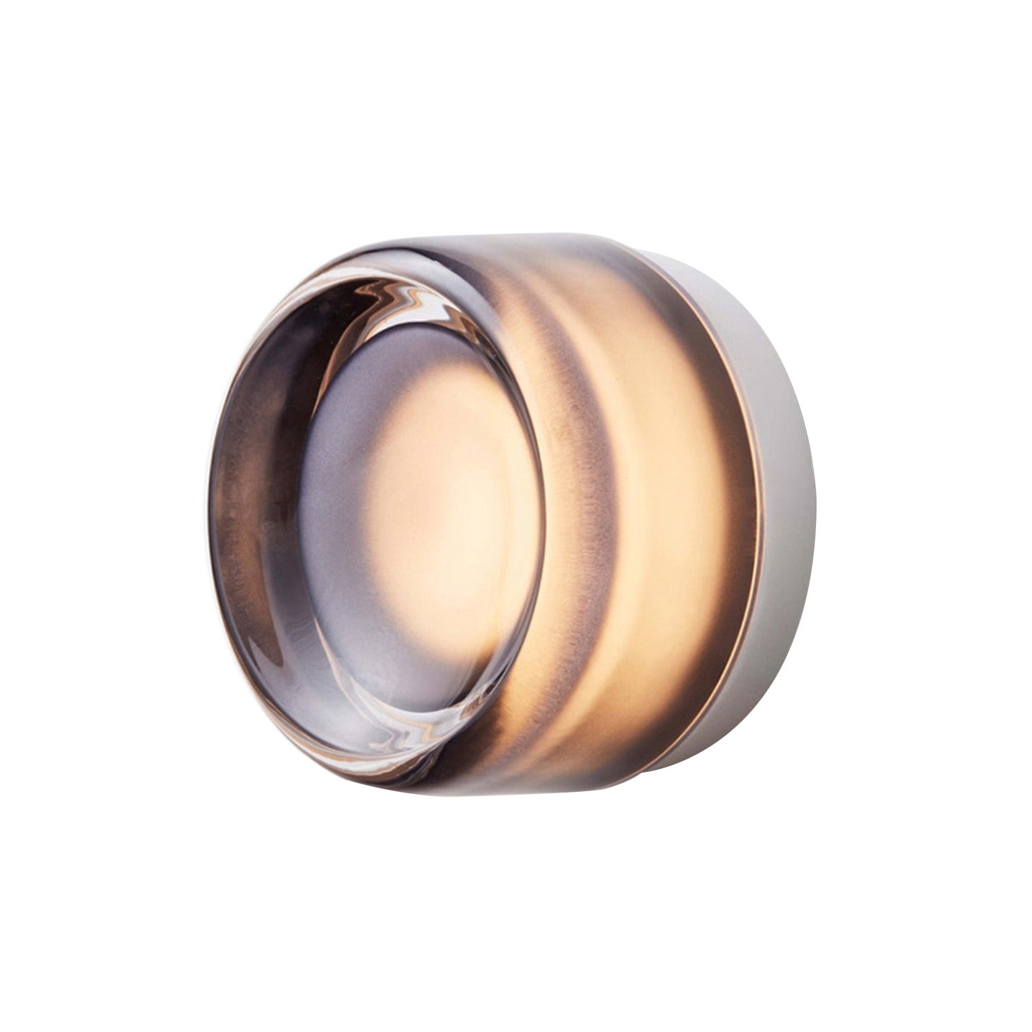 Dimple IP65 Sconce: Smoked + Natural Anodized