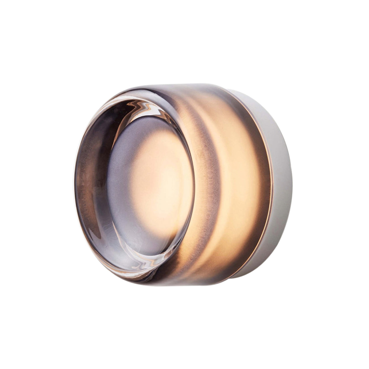 Dimple Sconce: Smoked Glass + Natural Anodized