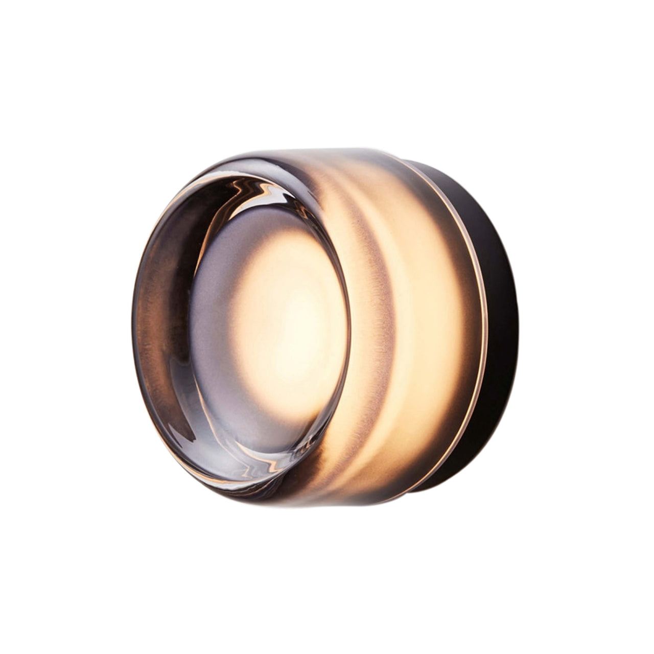 Dimple Sconce: Smoked Glass + Black Anodized