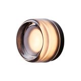 Dimple Sconce: Smoked Glass + Black Anodized
