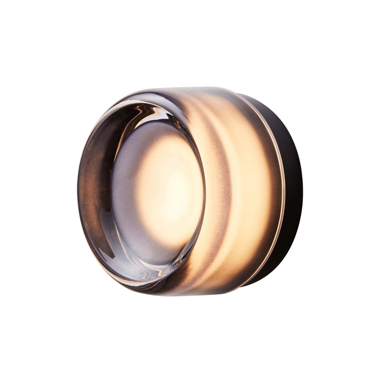 Dimple IP65 Sconce: Smoked + Black Anodized