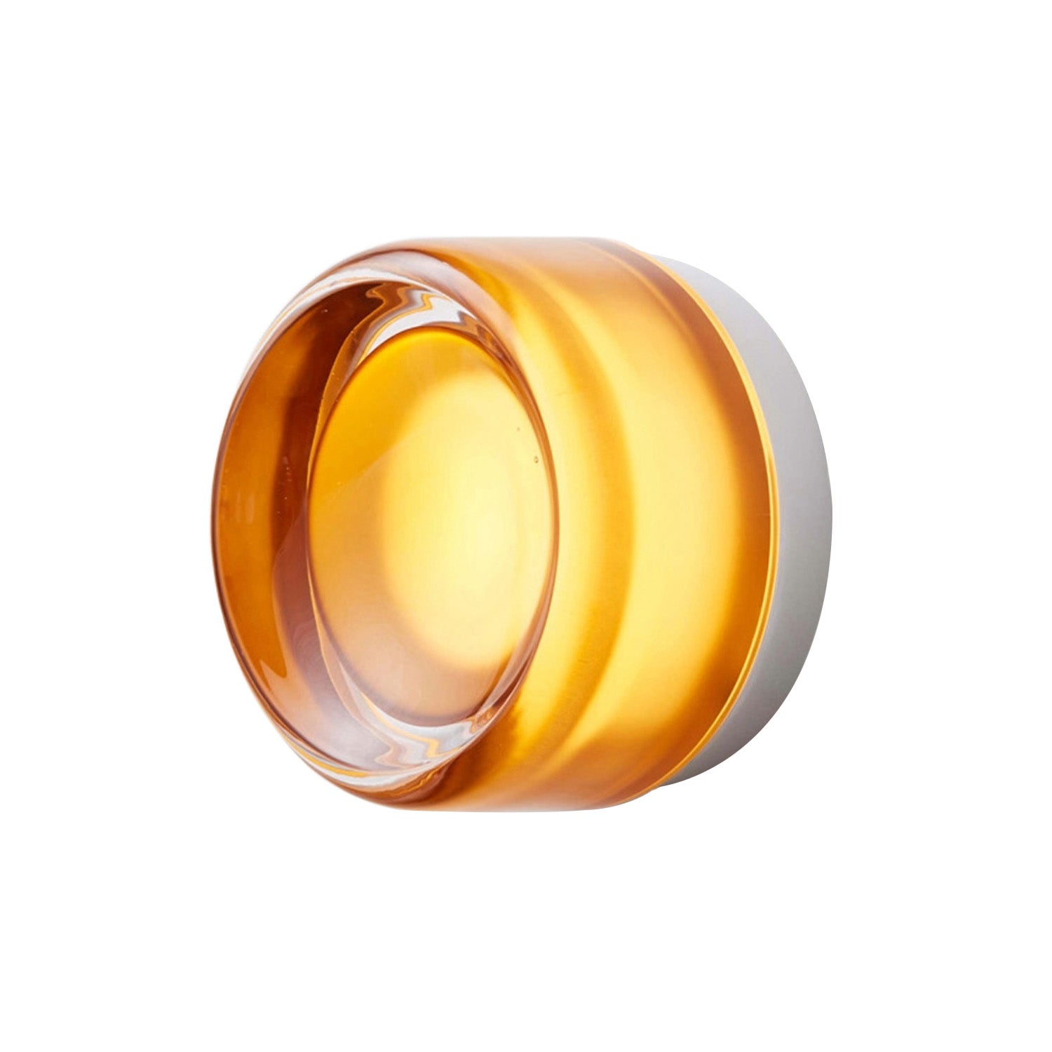Dimple Sconce: Amber + Natural Anodized