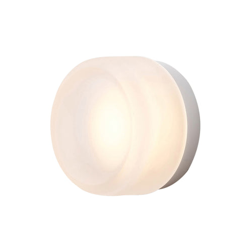 Dimple Sconce: Frosted + Natural Anodized