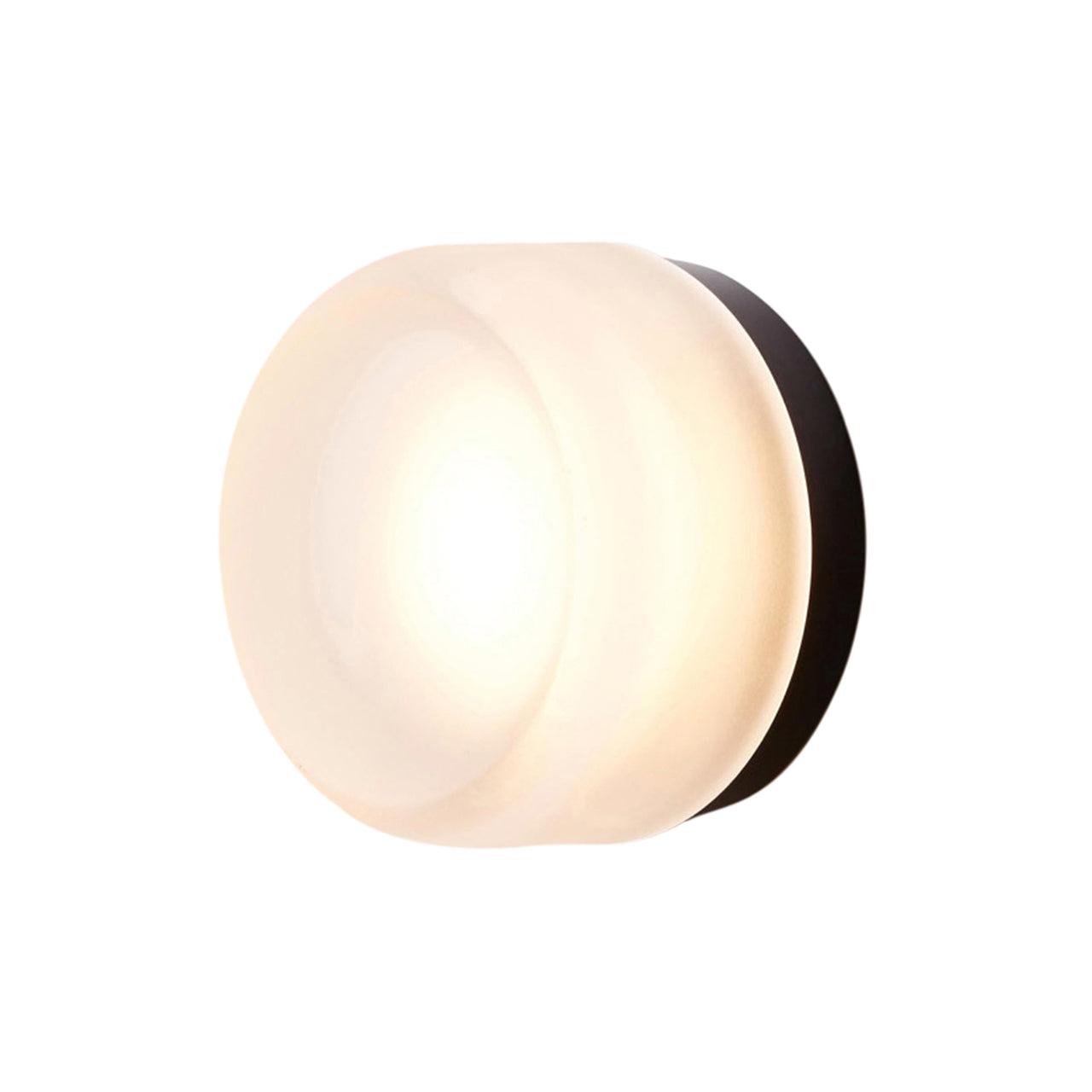 Dimple Sconce: Frosted Glass + Black Anodized