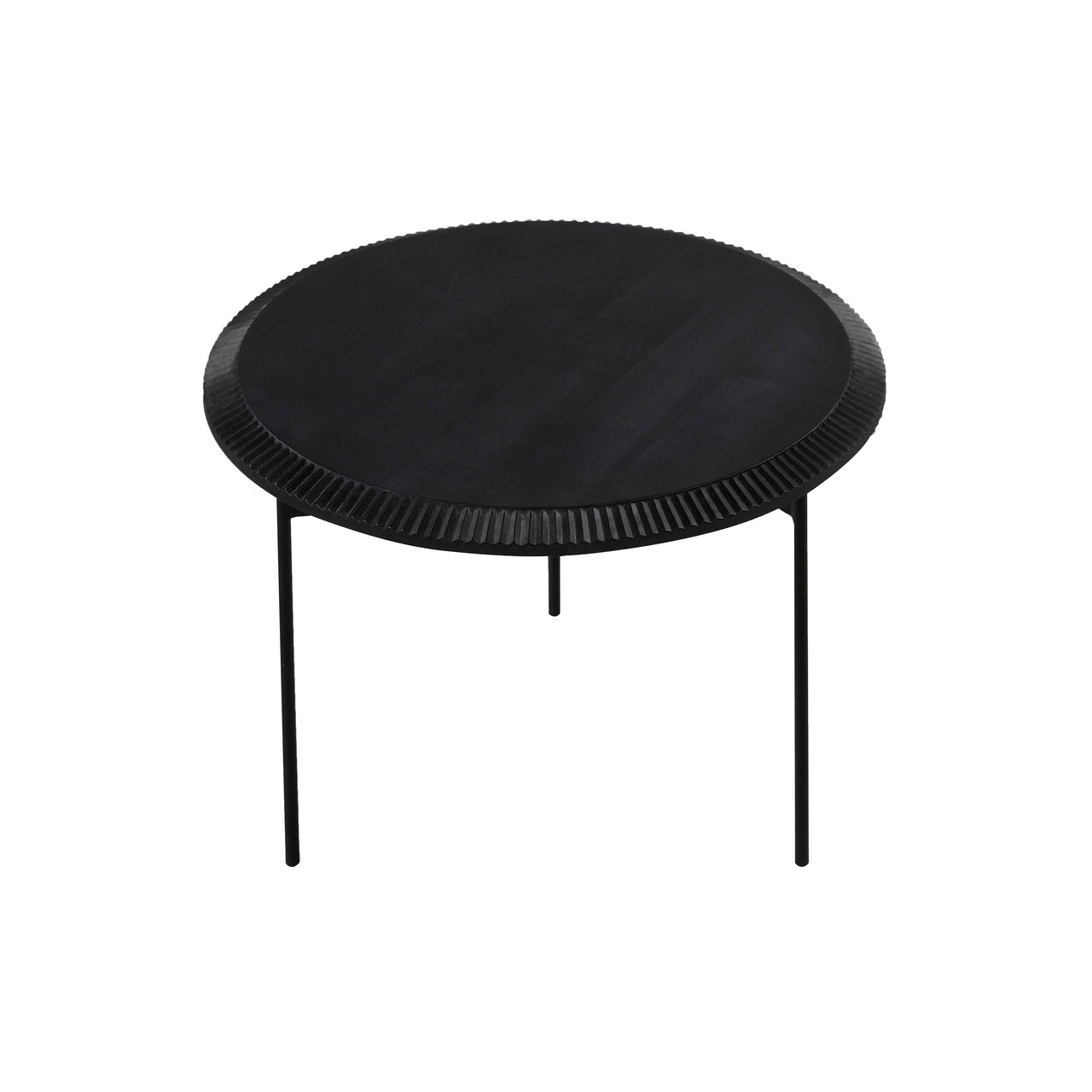 Piano Round Table: Medium + Black Maple