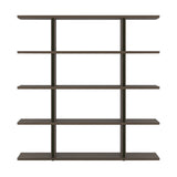 Stockholm Shelf: Composition 4 + Dark Grey Stained Oak + Anodized Aluminum Black