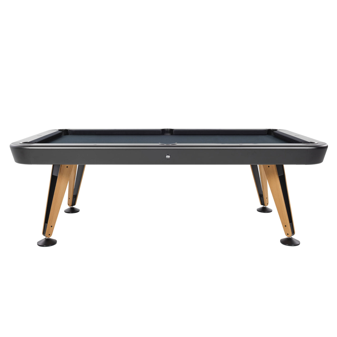 Diagonal Outdoor Pool Table: 8 Feet+ Black + Black
