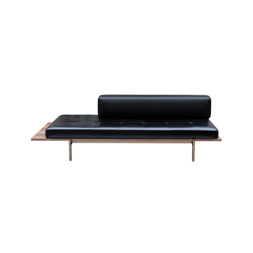 Discipline Sofa: Half Back + Natural Oak + Right