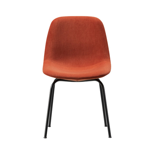 Eyes 4 Leg Tube Base Chair: Without Buttons + Black