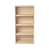 FK631120 Deep Bookcase Upright with 2 Shelves: White Oiled Oak