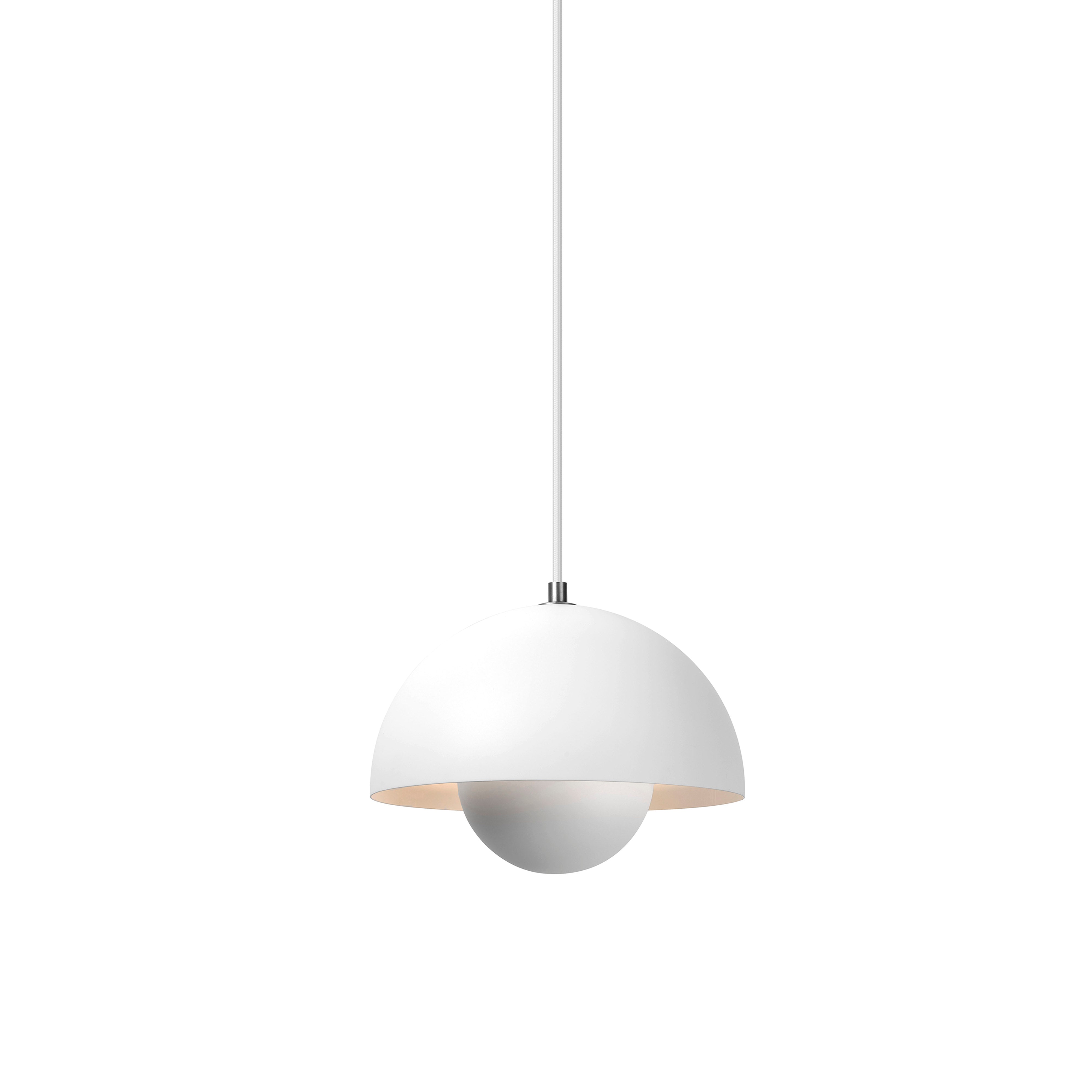 FlowerPot VP1 Pendant: Matt White + White
