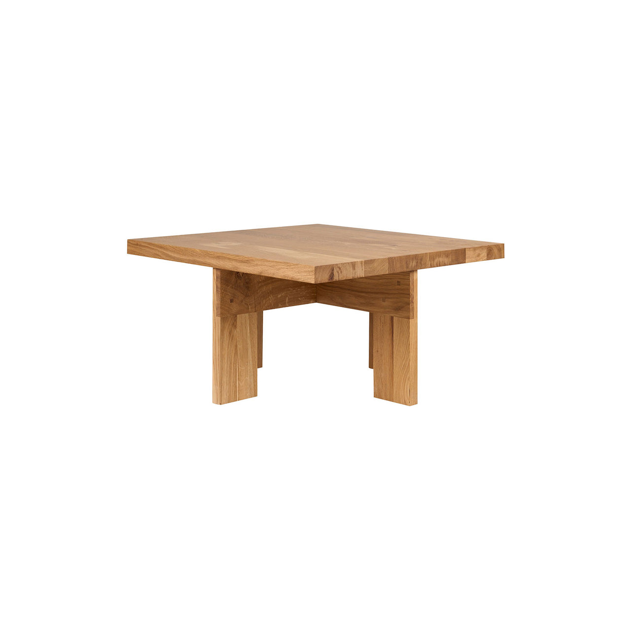 Farmhouse Coffee Table: Square + Natural Oak