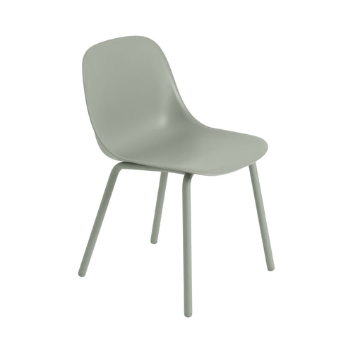 Fiber Outdoor Side Chair: Dusty Green + Without Drain Holes