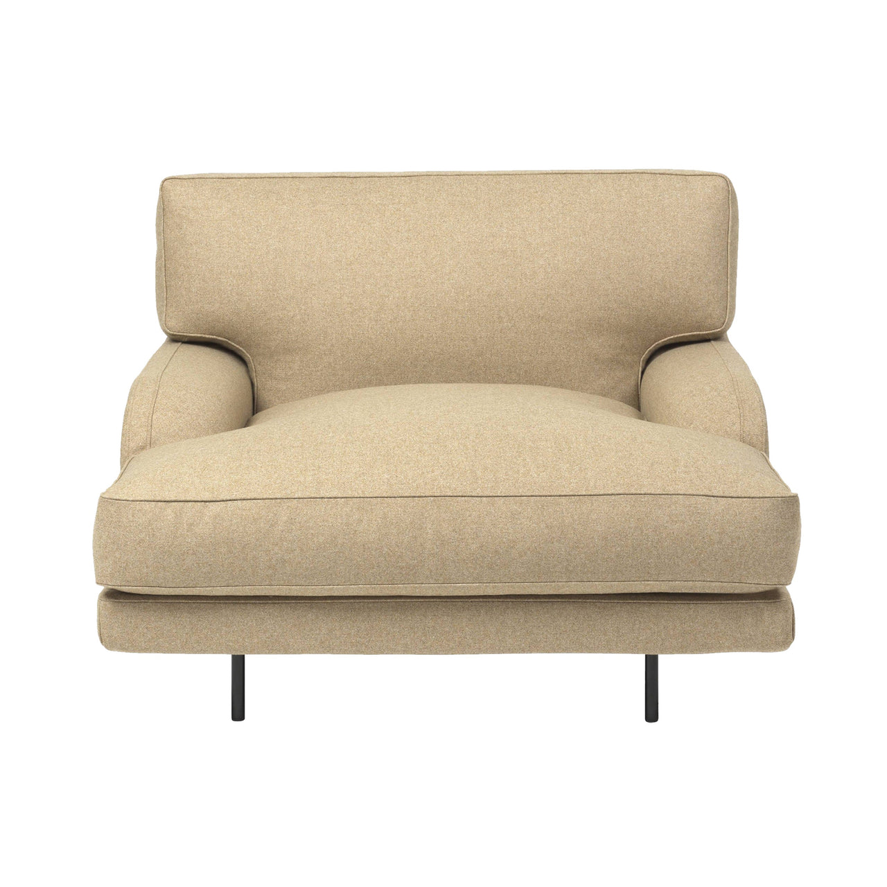 Flaneur Lounge Chair: Black Matt + Fixed Cover