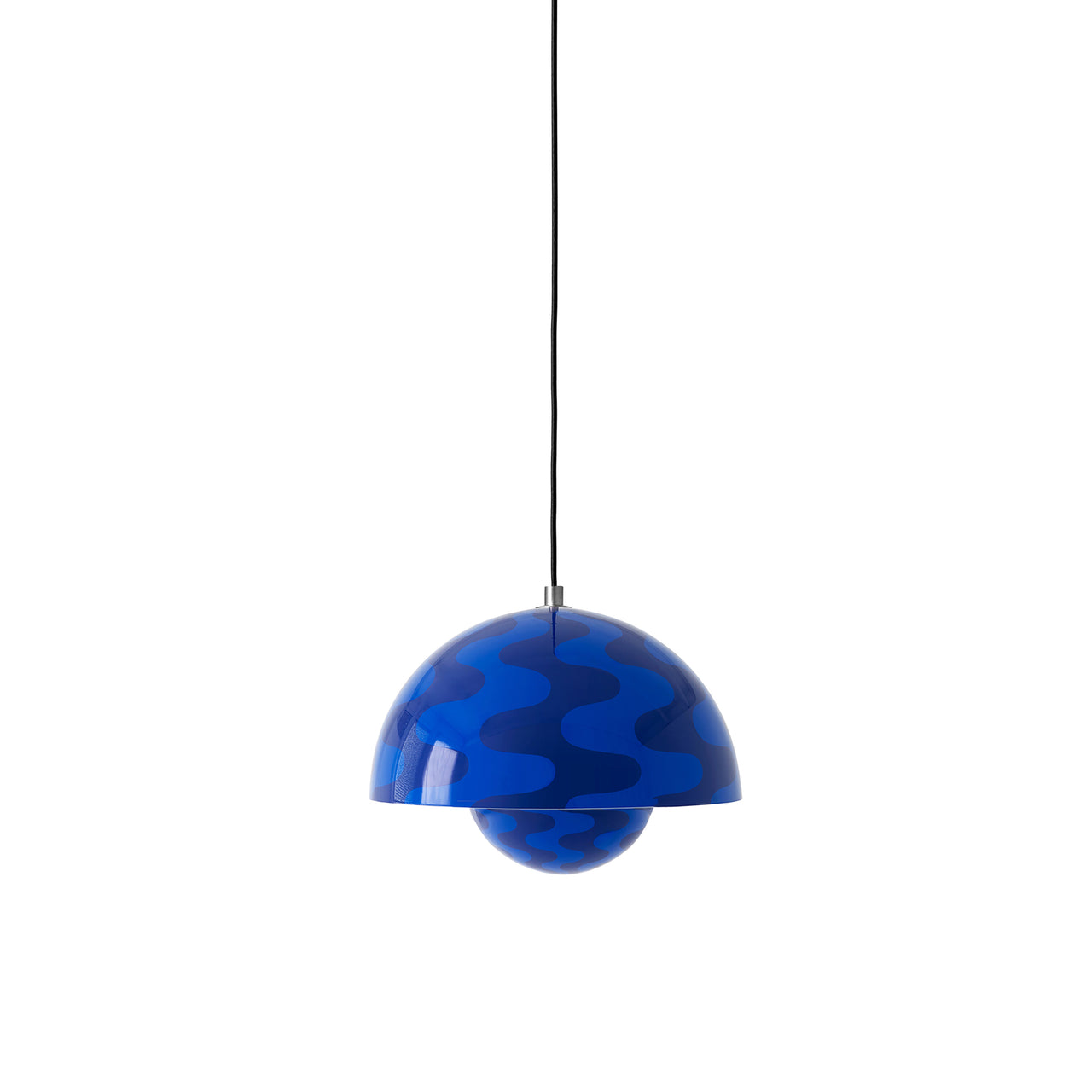 Flowerpot VP1 Pendant: Cobalt Blue + Twilight Blue + Black