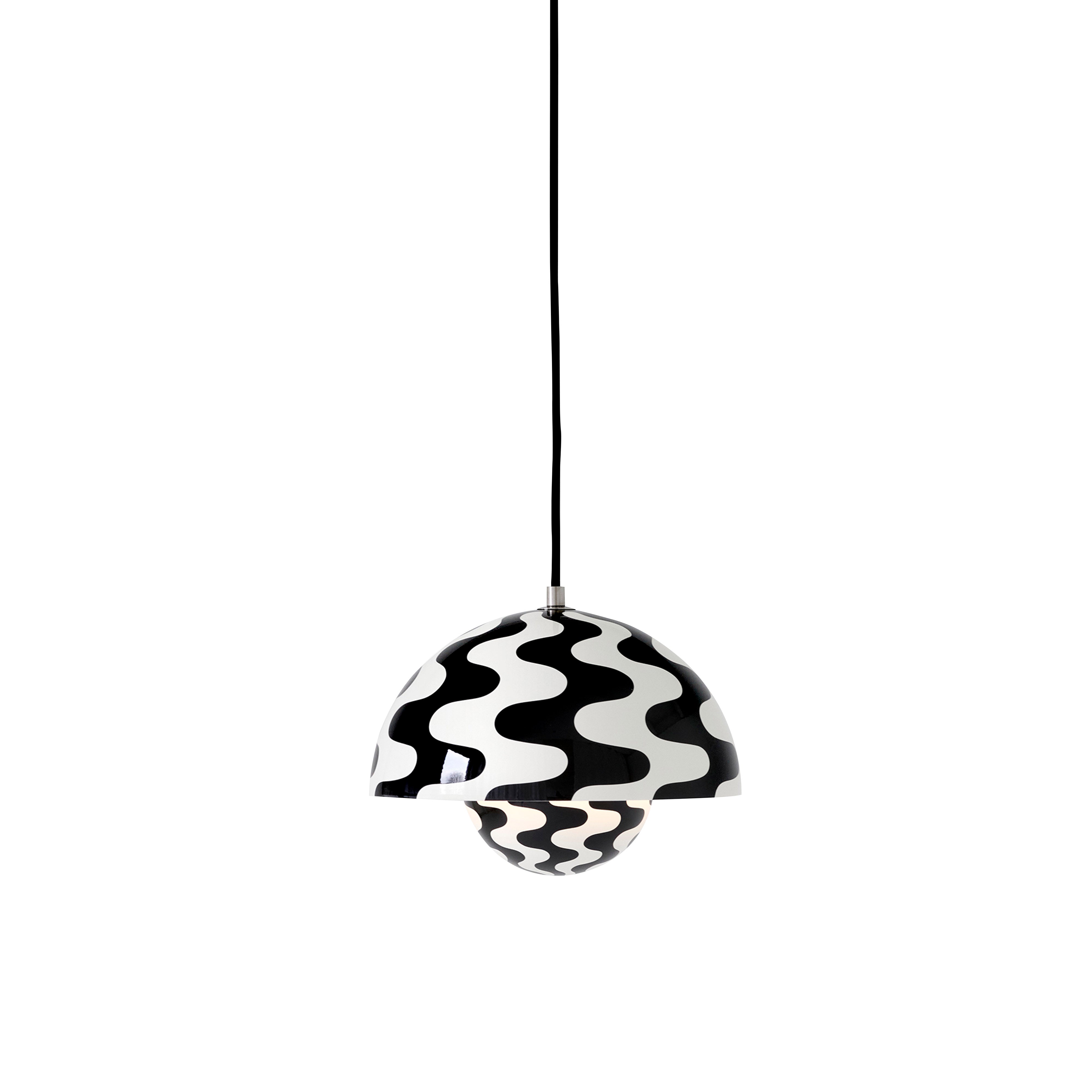 FlowerPot VP1 Pendant: Black + White + Black