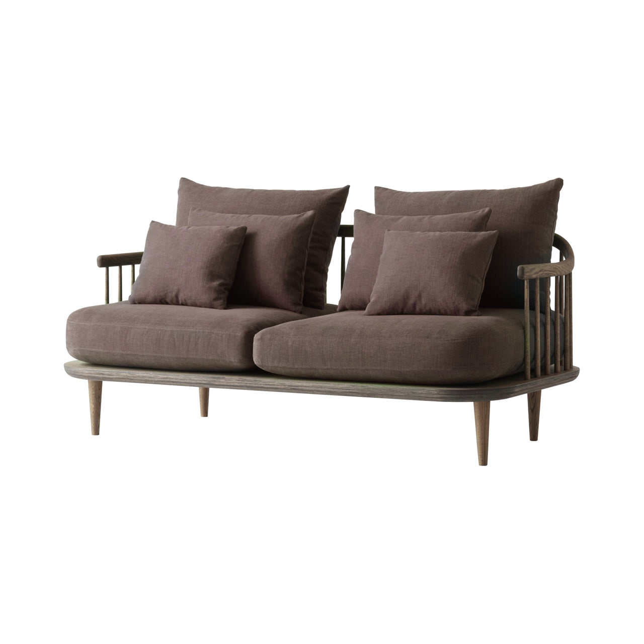 Fly Series SC2 Sofa: Smoked Oiled Oak + Hot Madison Reboot 093
